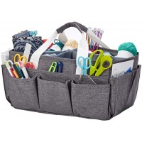 Craft Supplies Organizer Tote Bag, Caddy for Scrapbooking & Sewing, Handle Carrier for Craft Tools